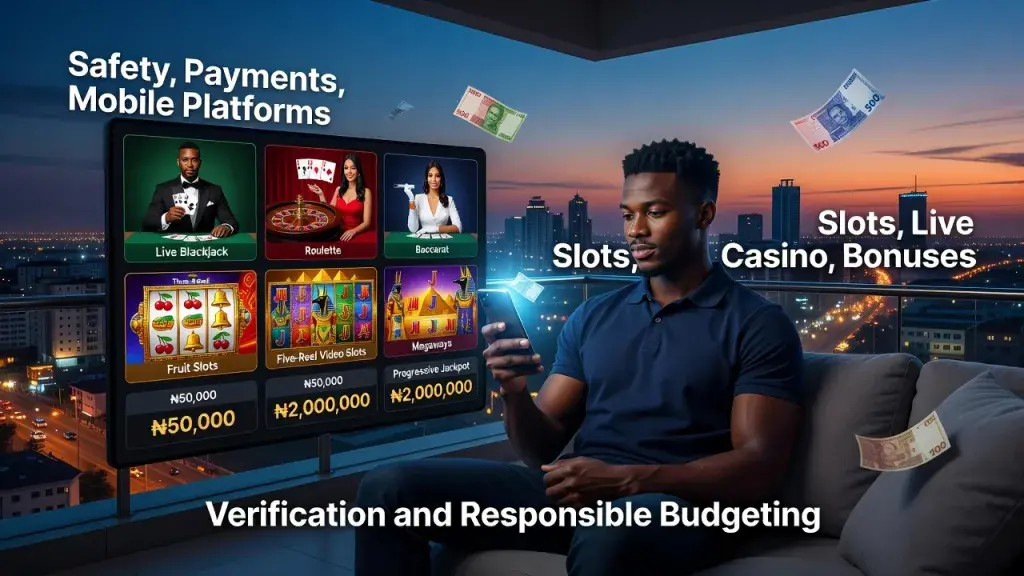 Online Casino Gaming in Nigeria Explained: Safety, Payments, Mobile Platforms, Slots, Live Casino, Bonuses, Verification and Responsible Budgeting