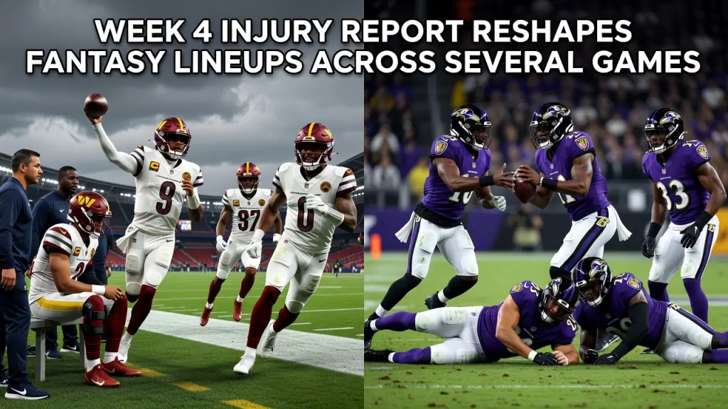 Week 4 Injury Report Reshapes Fantasy Lineups Across Several Games